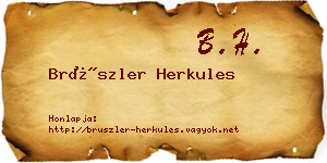Brüszler Herkules névjegykártya